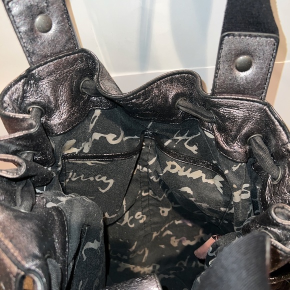 Vintage Black Juicy Couture Purse Daydreamer Tote Bag Velour Y2K Preloved - Picture 5 of 9